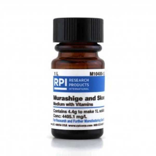 Rpi Murashige & Skoog MS Medium w/ Vitamins, 1 L M10400-1.0
